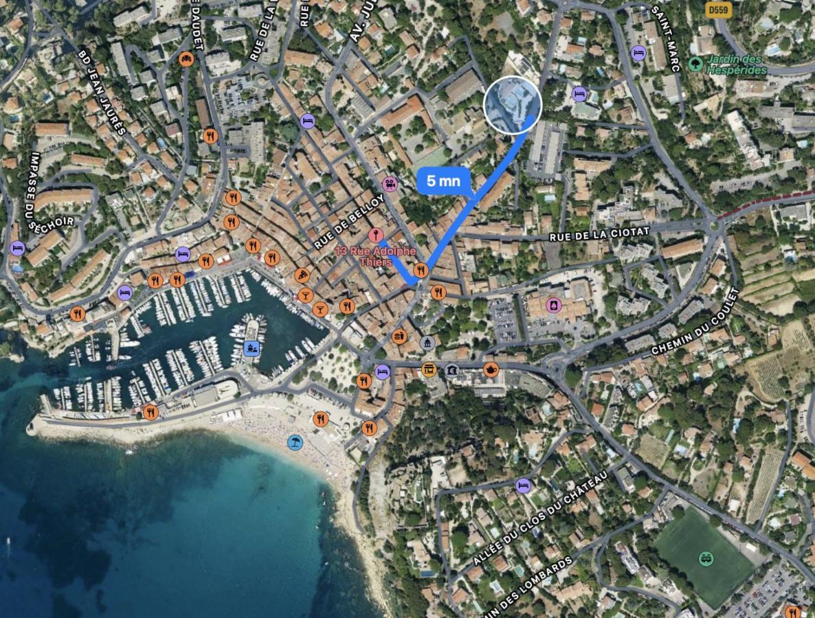 Ferienwohnung Plein Centre Avec "Parking Prive" Voitures Electriques Bienvenues Cassis Exterior foto